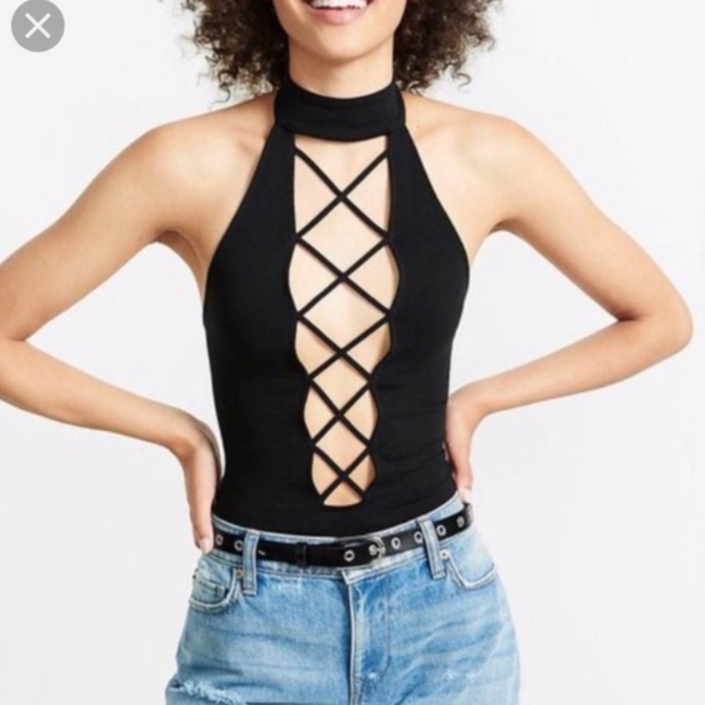 NWOT Express High Neck bodysuit